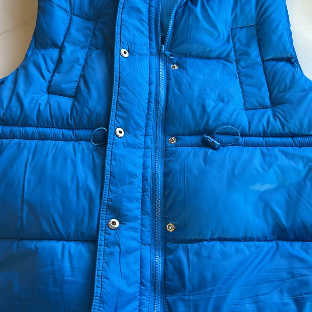 Love Tree Blue Puffer Vest With Cinch Waist Size Large - Picture 11 of 11